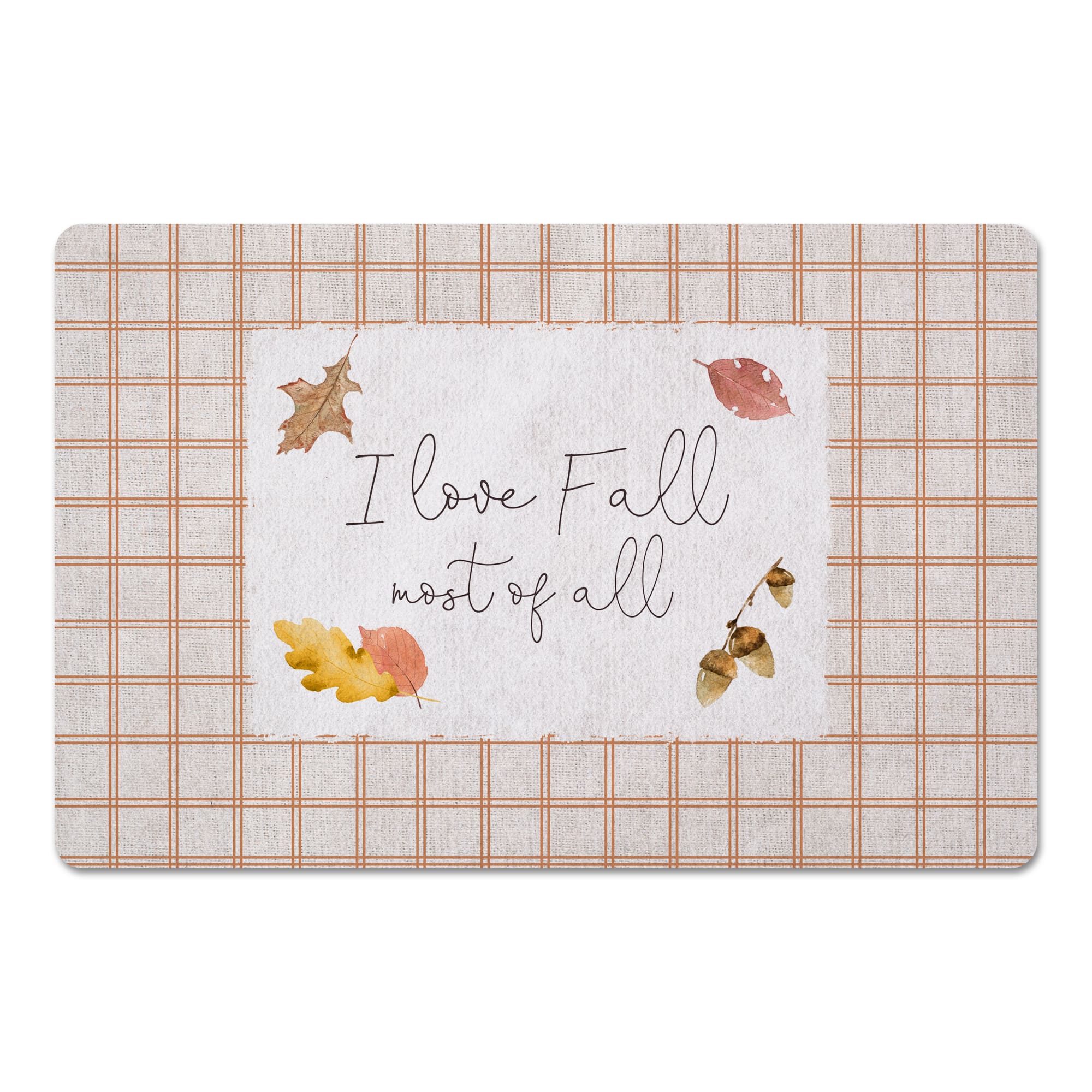 I Love Fall Floor Mat